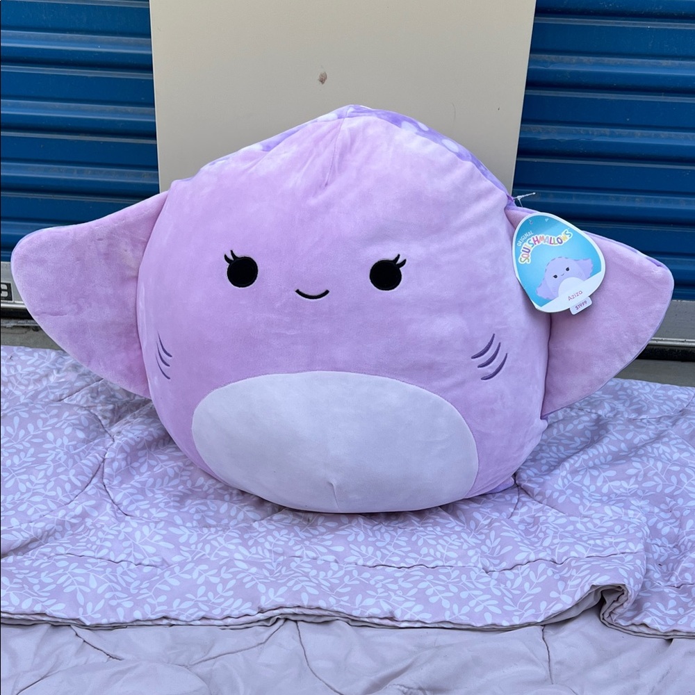 #69 Squishmallows Purple and White stingray Stuffed Animal